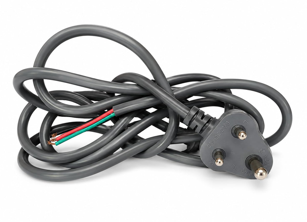 Buy spares srefrigerators and Washing Machine Cords Wire Compatible with Single Door and Double Door refrigerators and top Load Washing Machines,Grey,2.5m Length BS1113