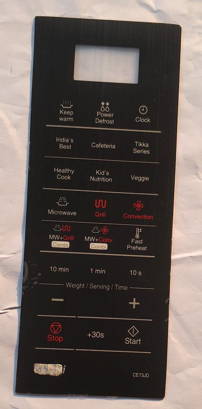 BUY SPARES Microwave Oven Touch Keypad, Black, Compatible with Samsung CE73JD BS1242