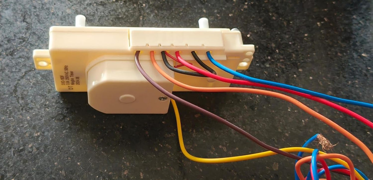 buy spares Double Washing Machine Timer Compatible with Videocon, DXD-15DF, 3.5A 250VAC 50Hz, 15 Minute Wash, 5 Wire BS1149