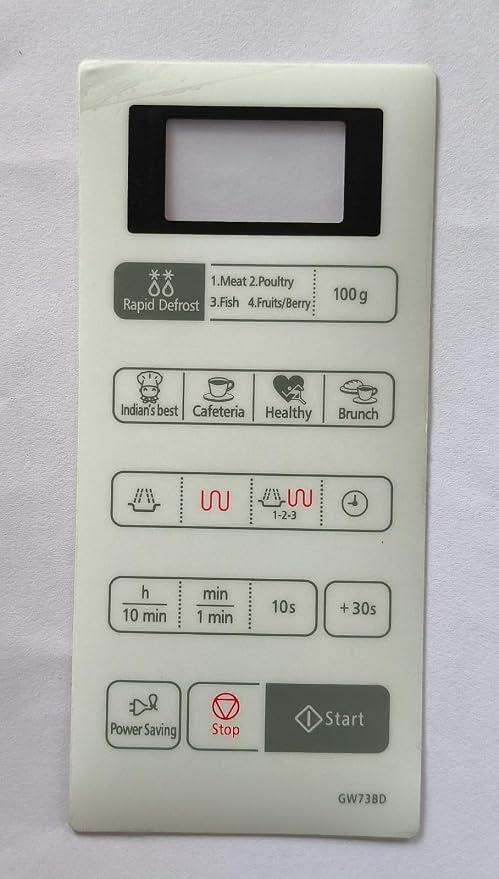 BUY SPARES Microwave Oven Membrane Touchpad Compatible with Samsung GW73BD, White BS1022