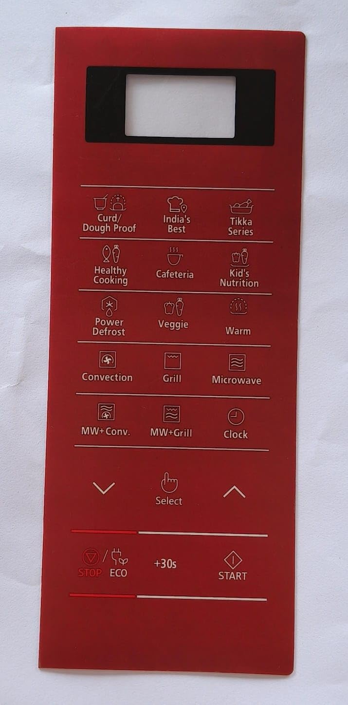 BUY SPARES Microwave Oven Touch Pad, Red, Compatible with Samsung CE76JD, CE77JD BS1346