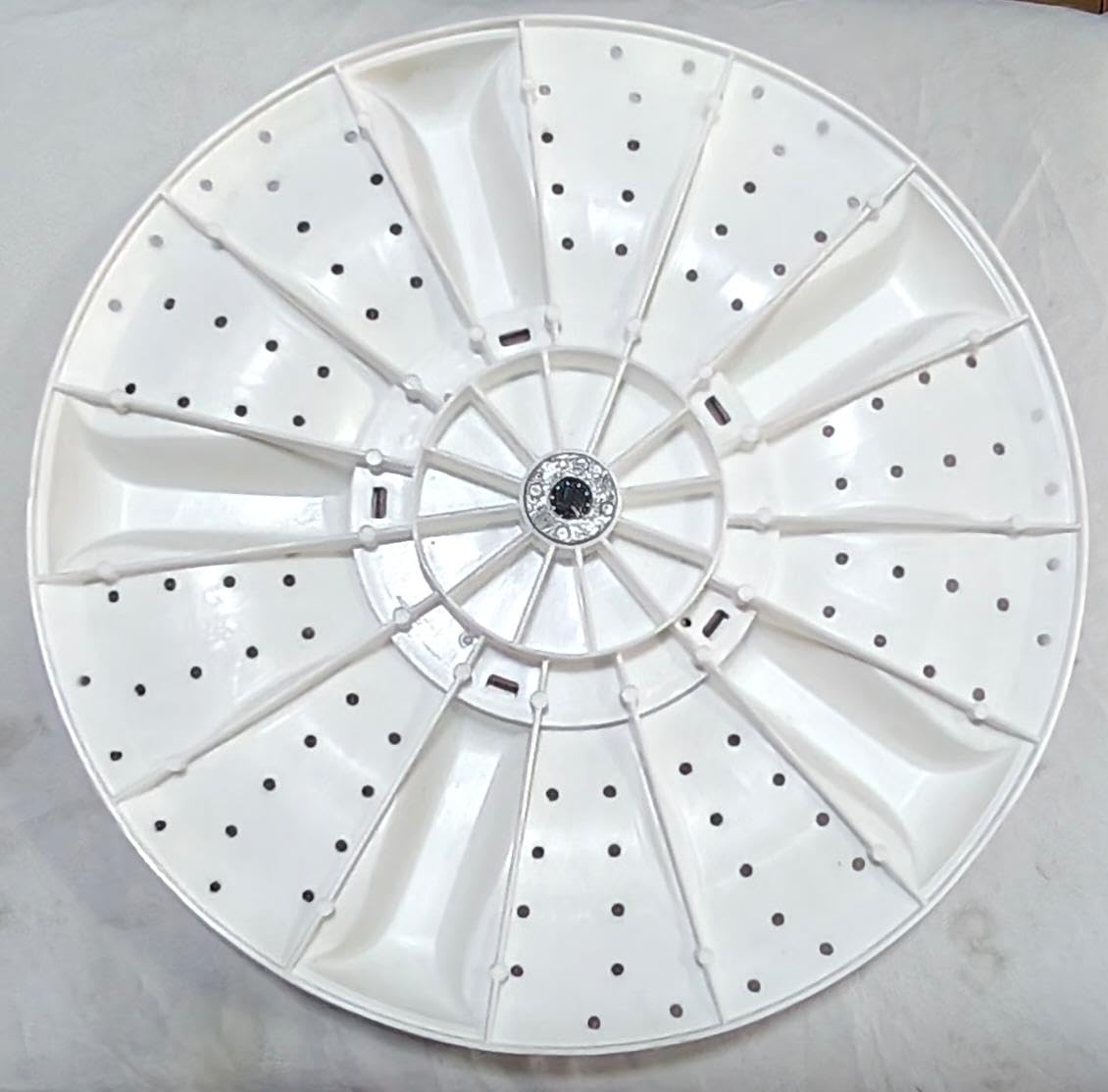BUY SPARES Washing Machine Pulsator Compatible with Western, Round Shaft, 32.5 cm, White BS1173