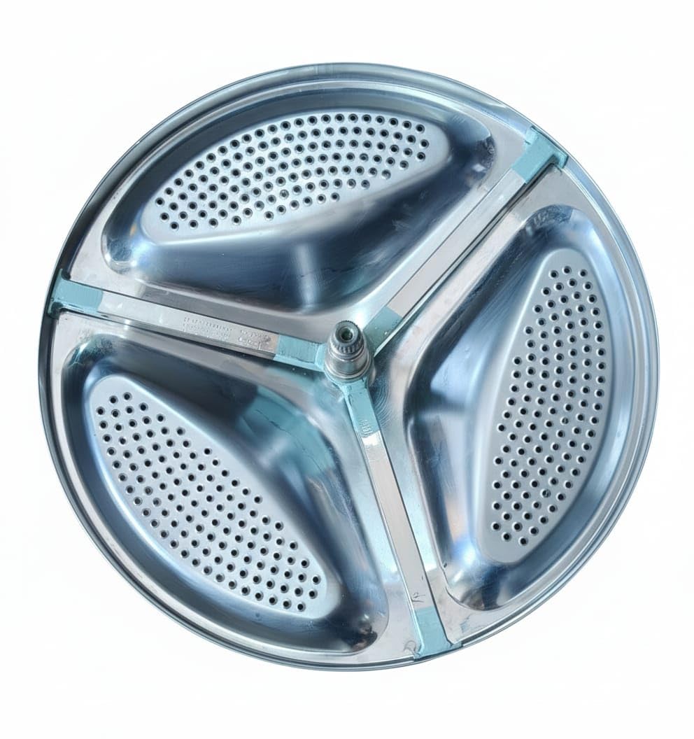 Stainless Steel Washing Machine Drum Spider, 4 Inch, 5.5 kg Capacity, Stainless Steel Shaft Support with 6205 and 6206 Bearings.Suitable for LG 5.5kg & 6kg.Match Size Before Buy.(Drum Not Included) BS1213