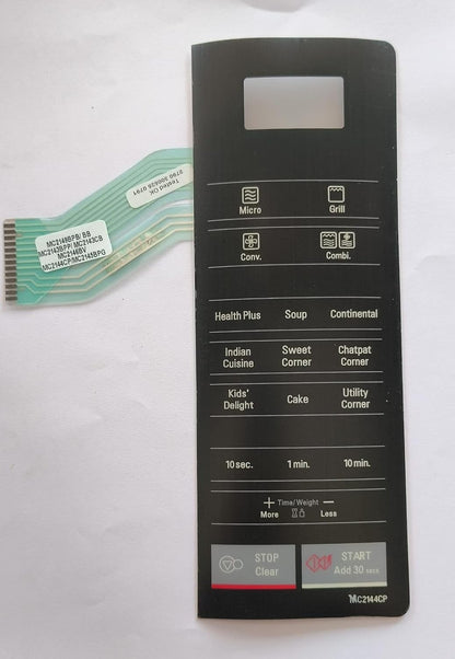 BUY SPARES Microwave Oven Touchpad Compatible with LG MC2144CP, Membrane Keypad with Flex Cable BS1129