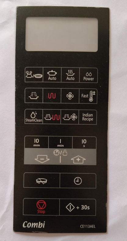BUY SPARES Membrane Touchpad, Black, Compatible with Samsung CE113AEL Combi Microwave Oven BS1185