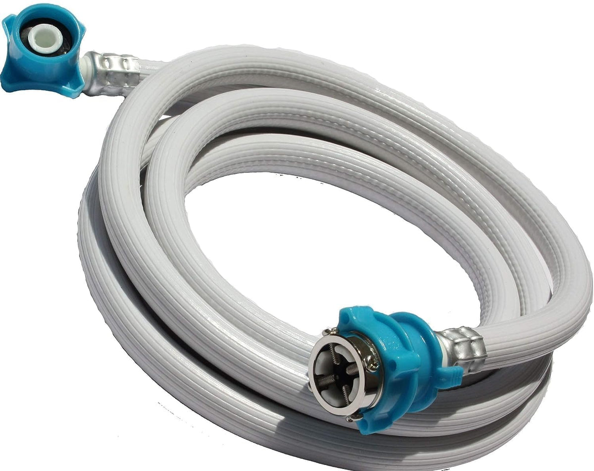 BUY SPARES Universal Washing Machine Inlet Pipe with Blue Connectors, Leak-Proof Flexible Water Inlet Hose, High Pressure Resistant, Easy Installation (5 Metre) BS1155
