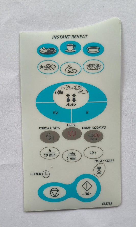 BUY SPARES Microwave Oven Membrane Keypad Compatible with LG CE2733, Replacement Control Panel Pad BS1106