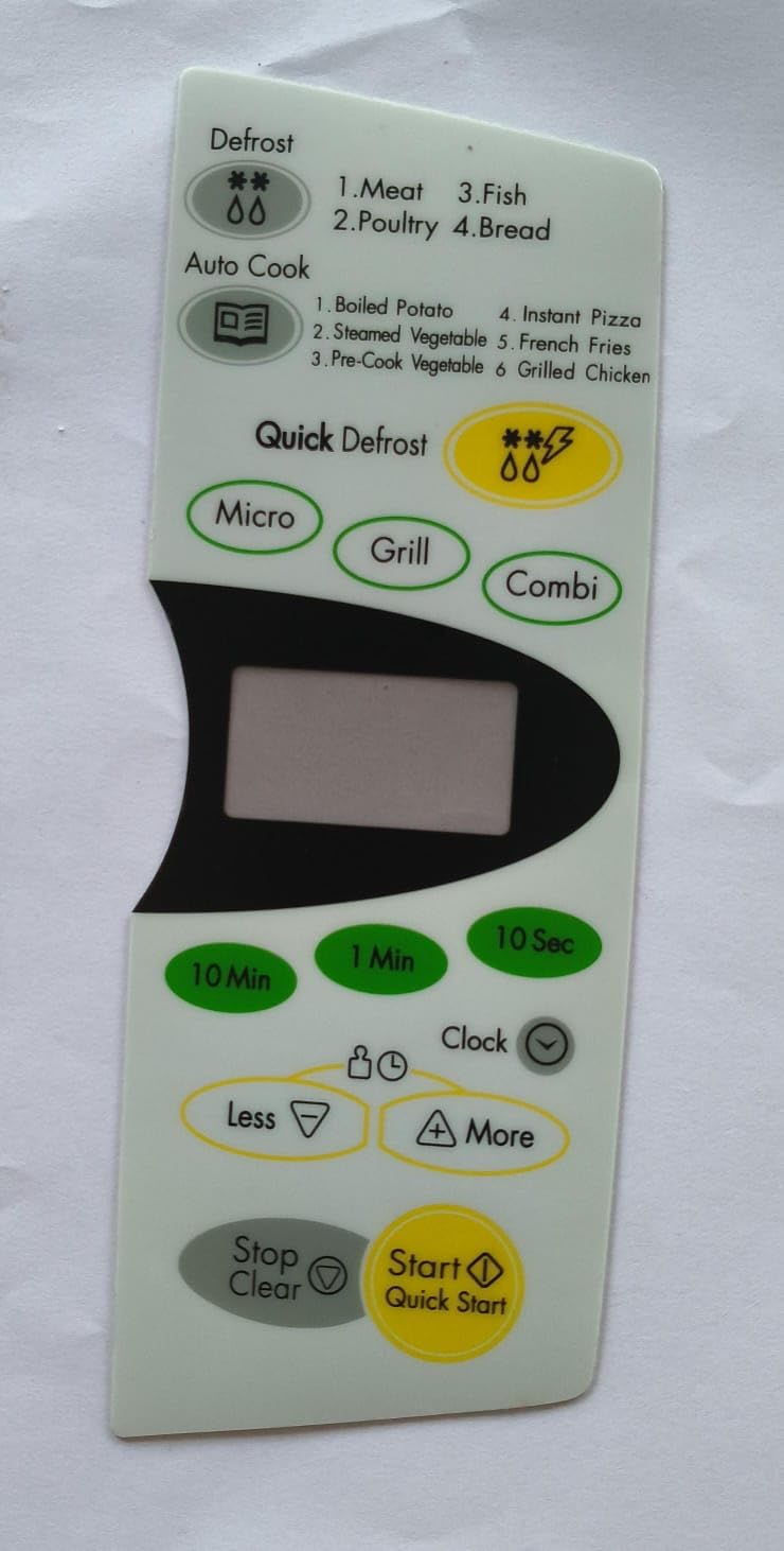Buy Spares Microwave Touchpad Membrane Keypad Compatible with LG MB384W, Replacement Control Panel BS1016