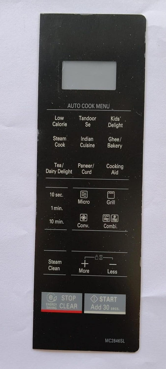 BUY SPARES Microwave Oven Touchpad Compatible with LG MC2846SL, Black BS1078