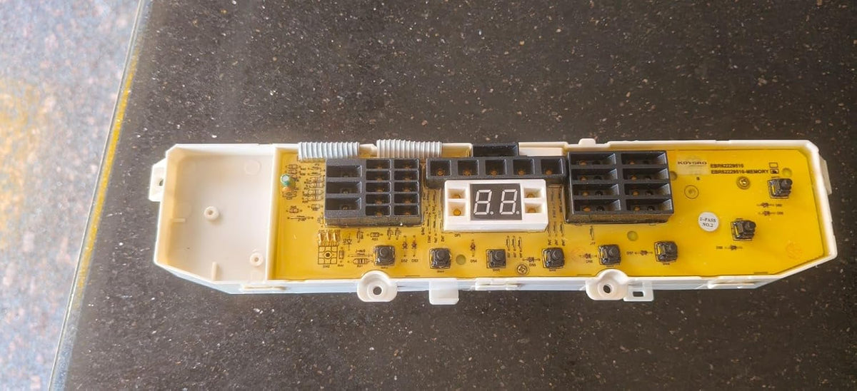 BUY SPARES L.G.E Top Load Washing Machine PCB Board EBR62229510, 8 Button Replacement Motherboard for Smooth, Reliable Performance BS1342