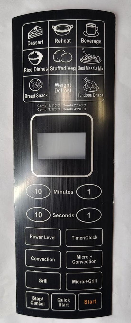Buy Spares Microwave Oven Touch Pad, Black, Compatible with Samsung 25BC3, 25BC4 BS1020