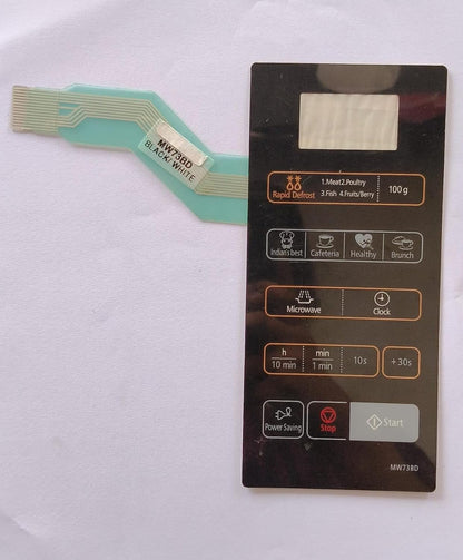 BUY SPARES Microwave Oven Touch Keypad Compatible with Samsung MW73BD, Black, Small BS1134