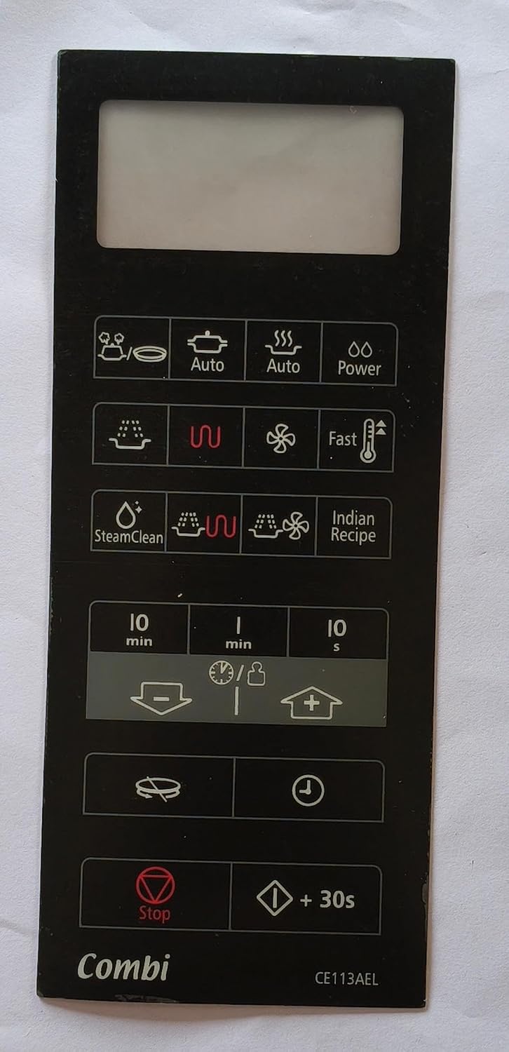 BUY SPARES Membrane Touchpad, Black, Compatible with Samsung CE113AEL Combi Microwave Oven BS1185
