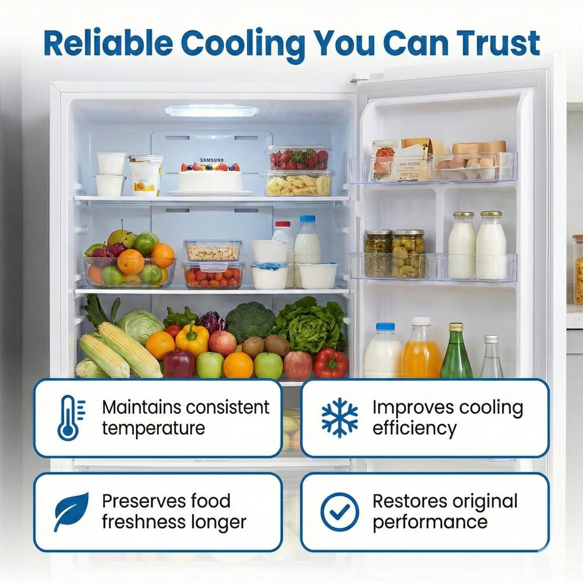 BUY SPARES Refrigerator Evaporator Freezer Coil for Single Door Models compatible for S.a.m.s.u.n.g, 160-200 Ltr, Efficient Cooling Replacement Part BS1003