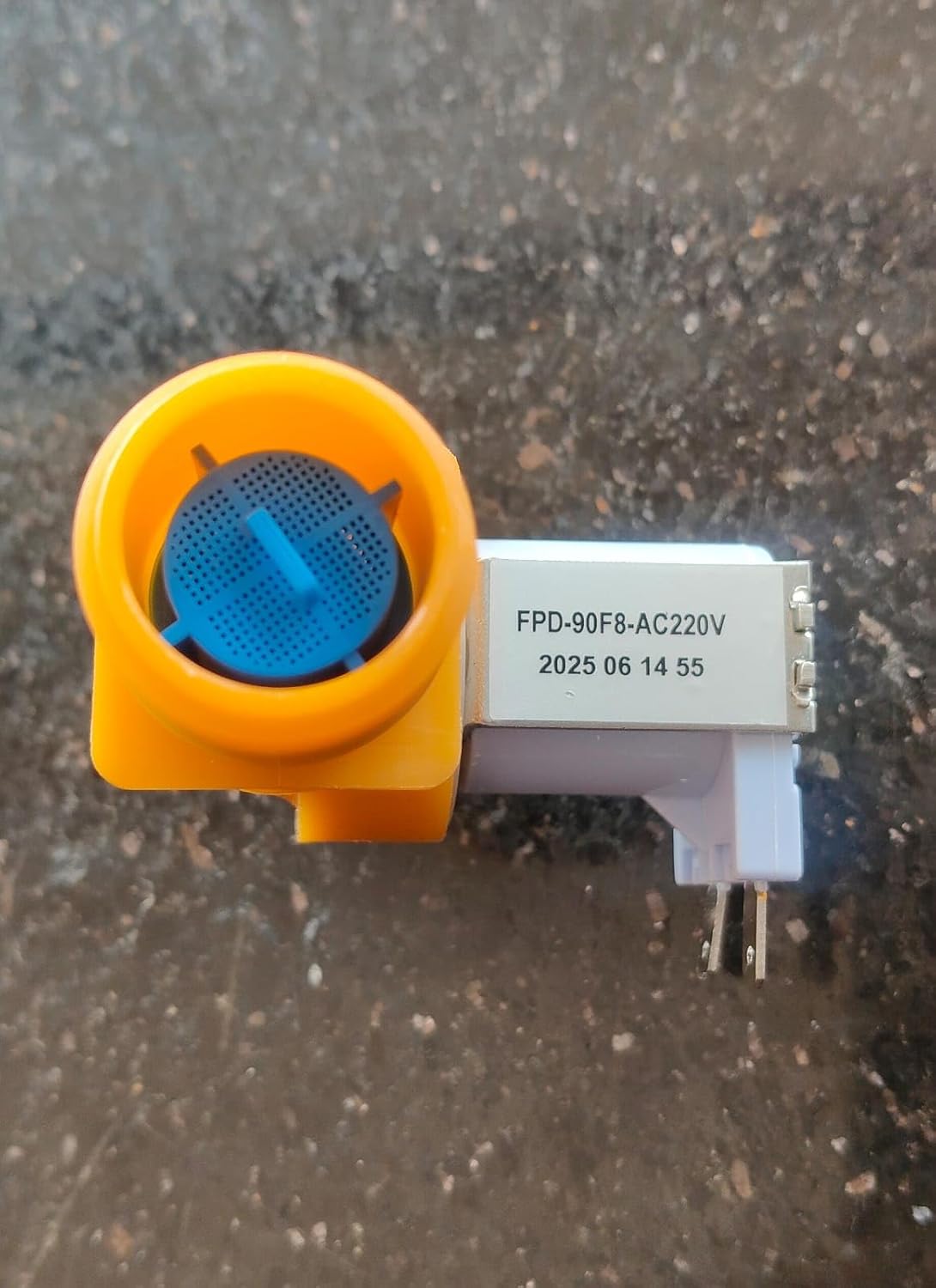 BUY SPARES Water Inlet Valve for Top Load Washing Machine compatible for Samsang, Single Coil, 2-Pin, 220-240V, Orange, Plastic Rubber Metal Durable & Compatible Spare Part BS1278