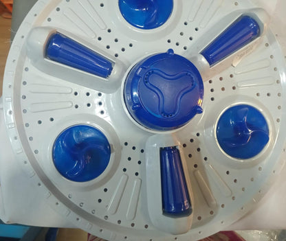 BUY SPARES Pulsator for Lloyd Semi Automatic Washing Machine, Square Shaft, White and Blue, with 3 Rollers BS1358
