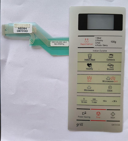 BUY SPARES Microwave Oven Membrane Keypad Compatible with Samsung GW731KD, Replacement Control Panel BS1333