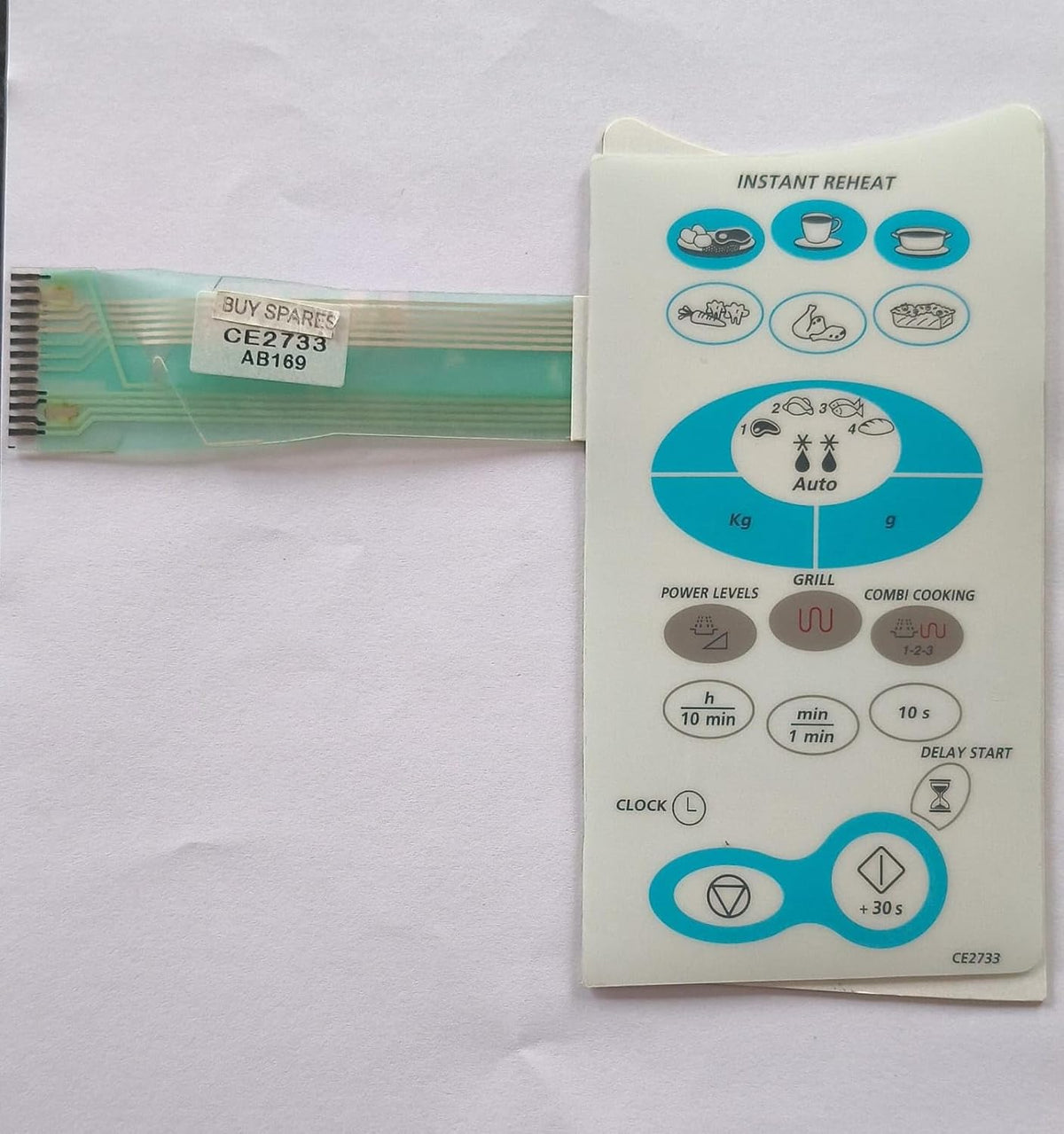 BUY SPARES Microwave Oven Membrane Keypad Compatible with LG CE2733, Replacement Control Panel Pad BS1106