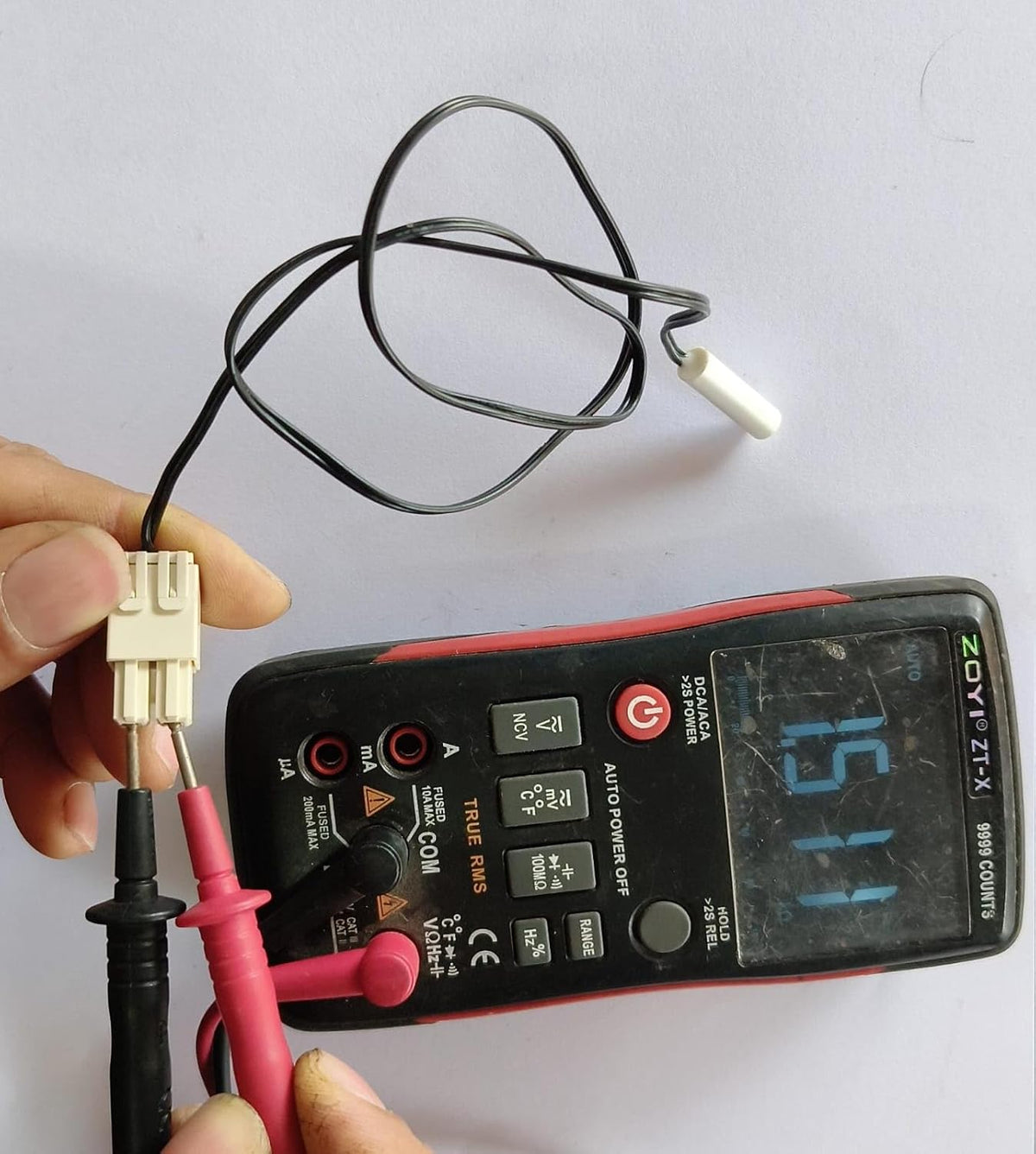 Buy Spares Refrigerator Defrost Sensor compatible with H.A.I.E.R, Black, 2 Pin Jack BS1258
