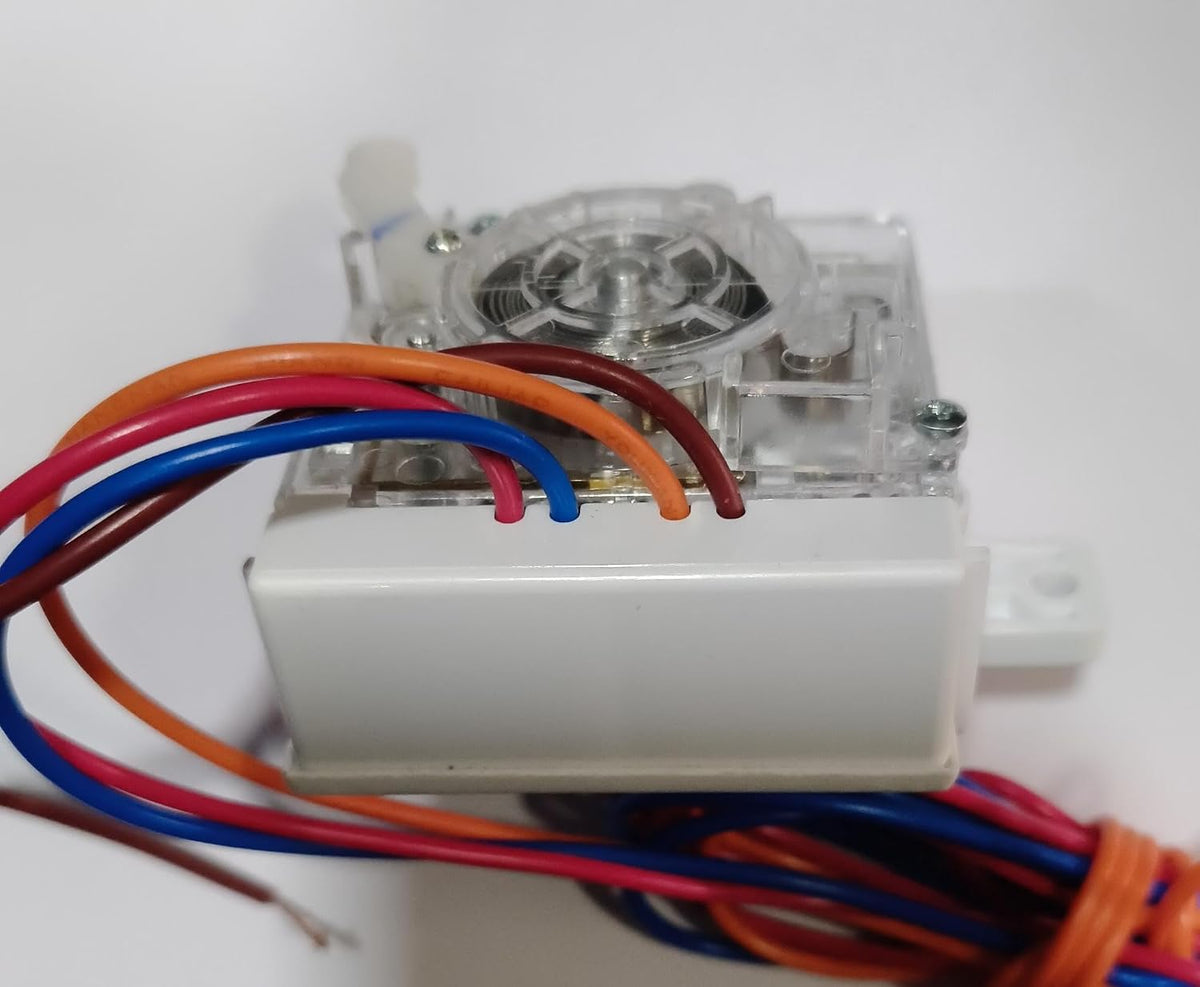 Buy Spares Washing Machine Timer Compatible with V.I.D.E.O.C.O.N, 35 Minute, 4 Wire, Red, Blue, Orange, Brown BS1348
