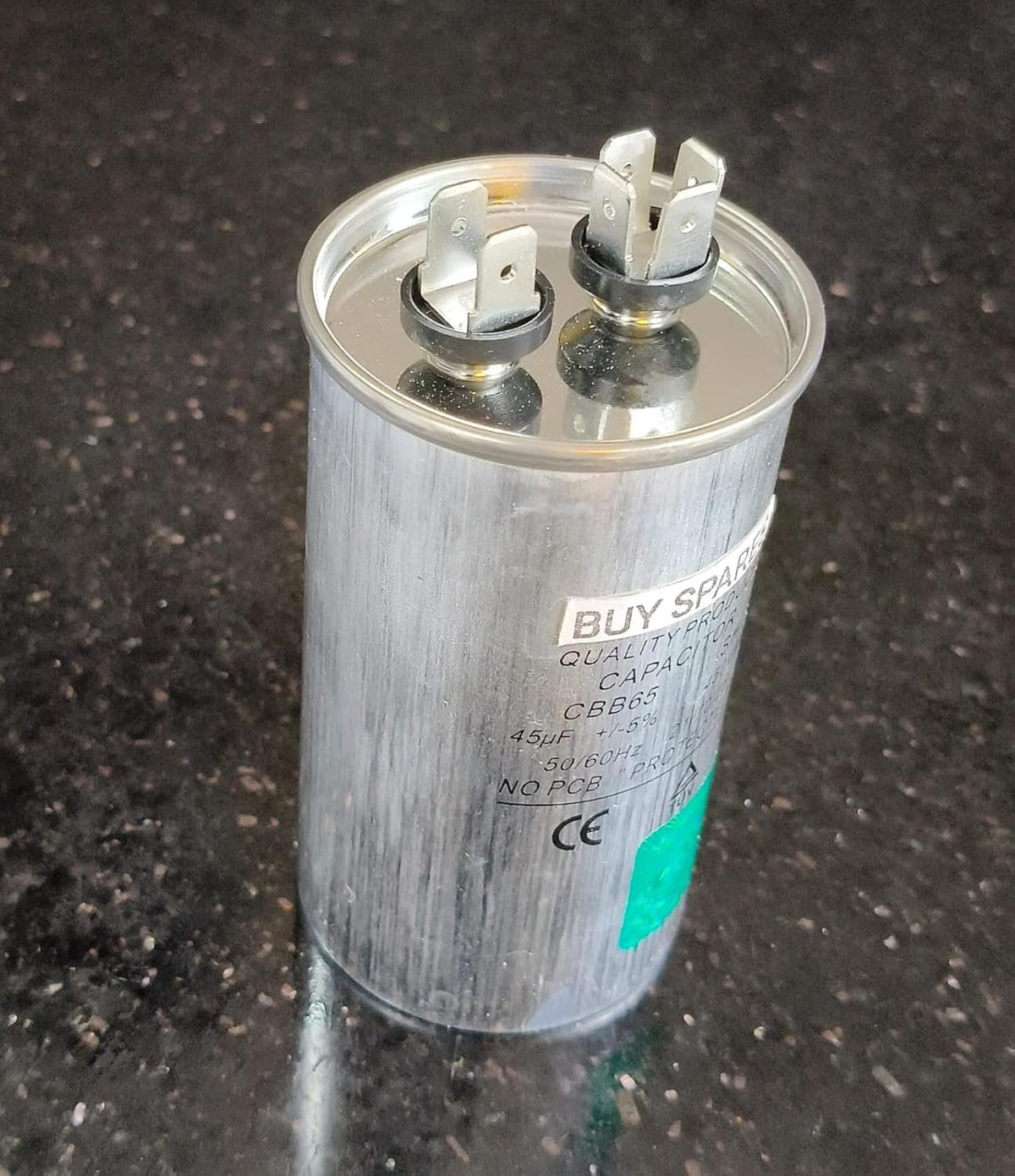 BUY SPARES CBB65 AC Motor Run Capacitor, 45 MFD, 450V AC, 50/60Hz, No PCB Protected BS1261