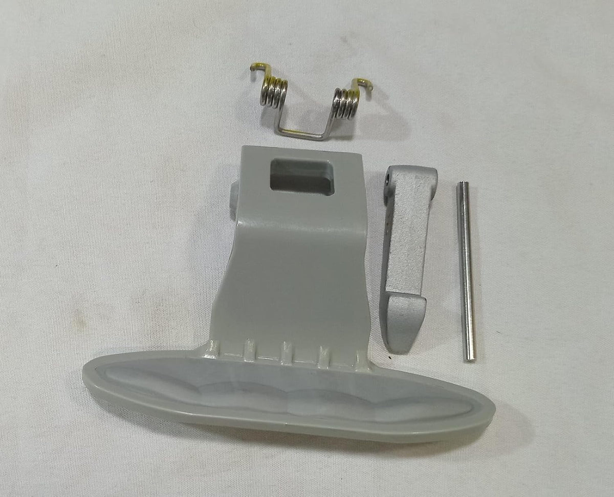 BUY SPARES Washing Machine Door Handle Replacement Kit, Grey, 7 cm x 10 cm, Compatible with LG, Includes Hinge, Spring, and Pin BS1230