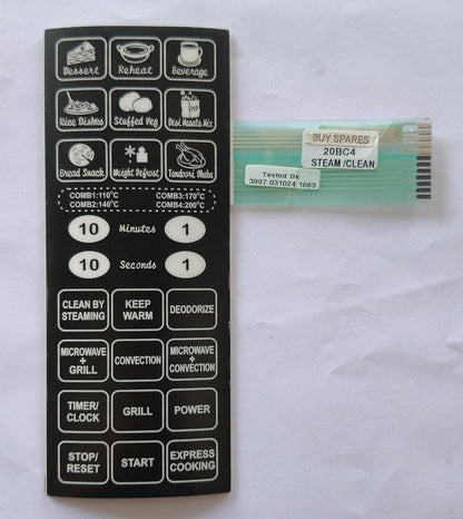 Buy Spares Microwave Oven Touch Keypad Compatible with LFB, Steam/Clean, Model 20BC4 BS1031