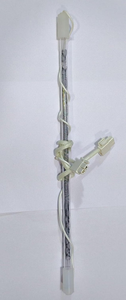 BUY SPARES Refrigerator Defrost Heater, White Transparent, 14 Inch, with Connector Wiring BS1050