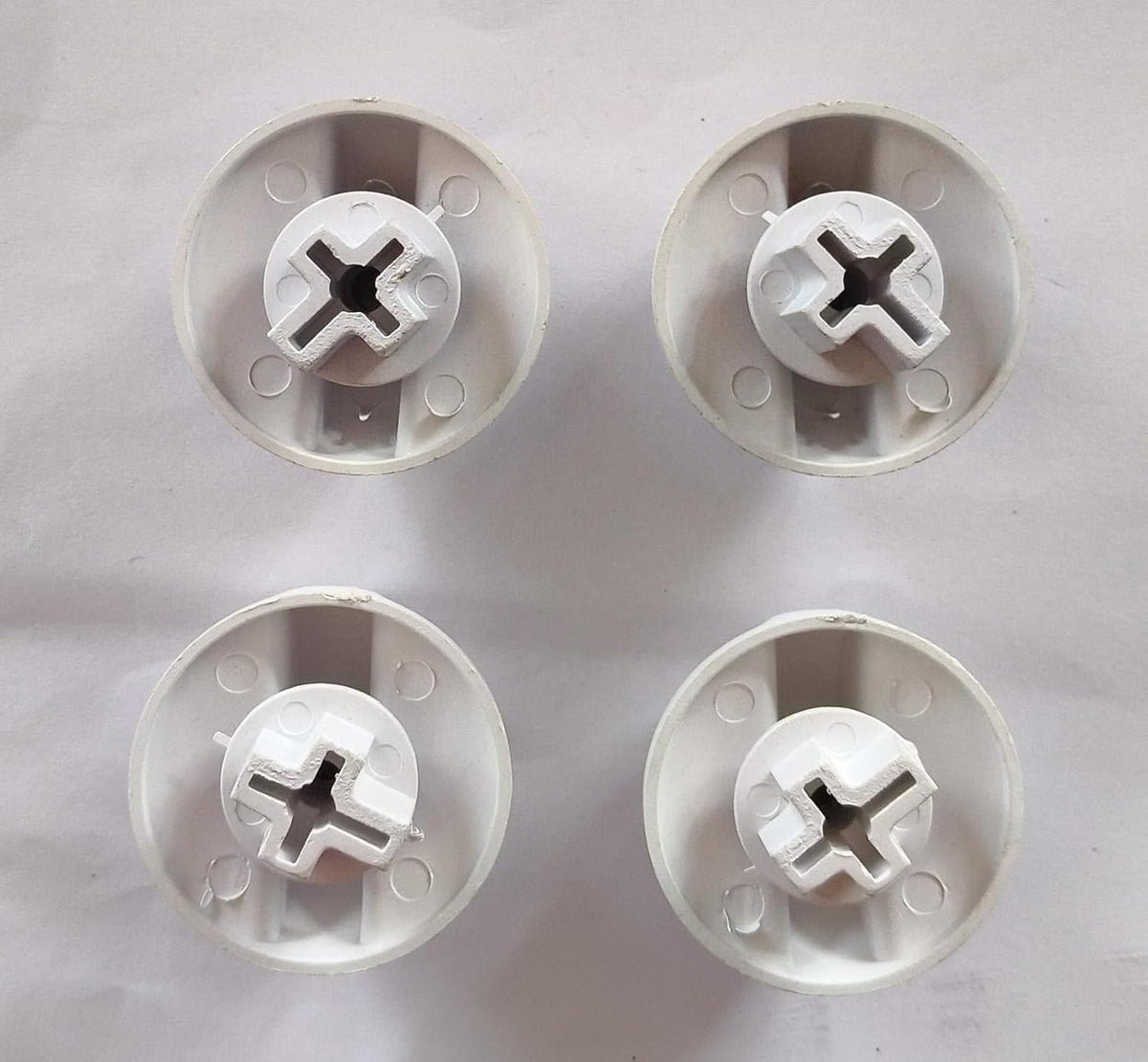 BUY SPARES Universal Washing Machine Knob Compatible with Semi Automatic Washing Machines, White, Pack of 4 BS1371