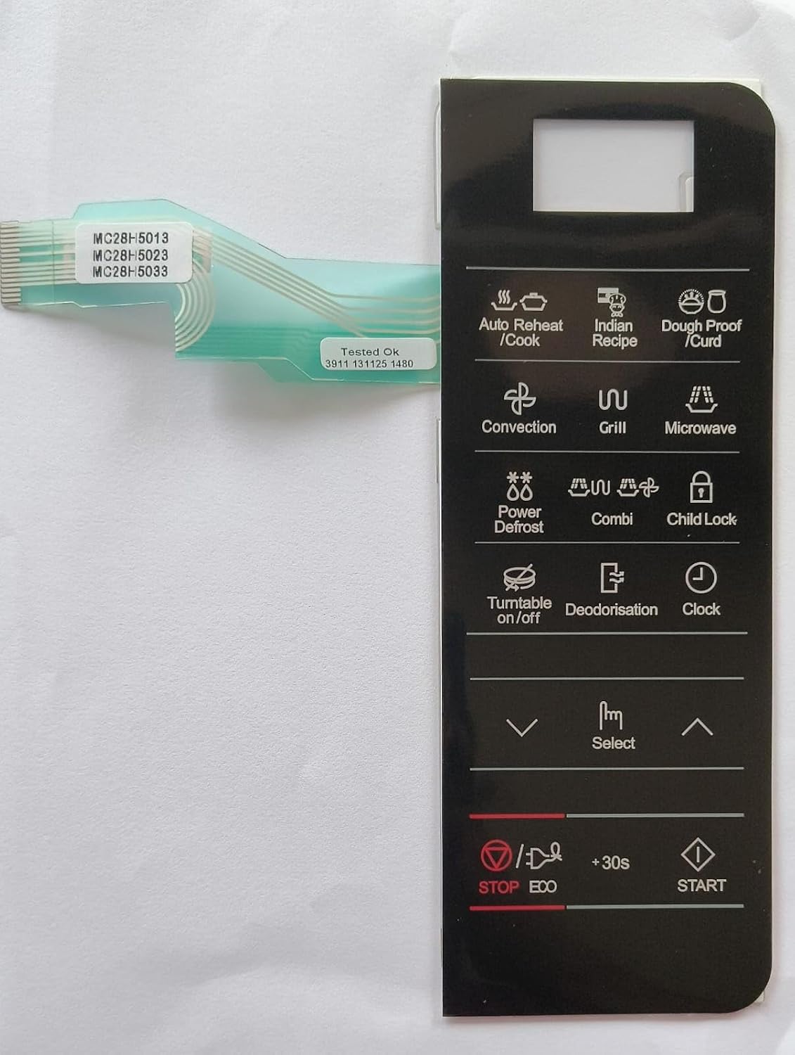 BUY SPARES Microwave Oven Touch Pad,White,Compatible with Samsung MC28H5013 BS1367