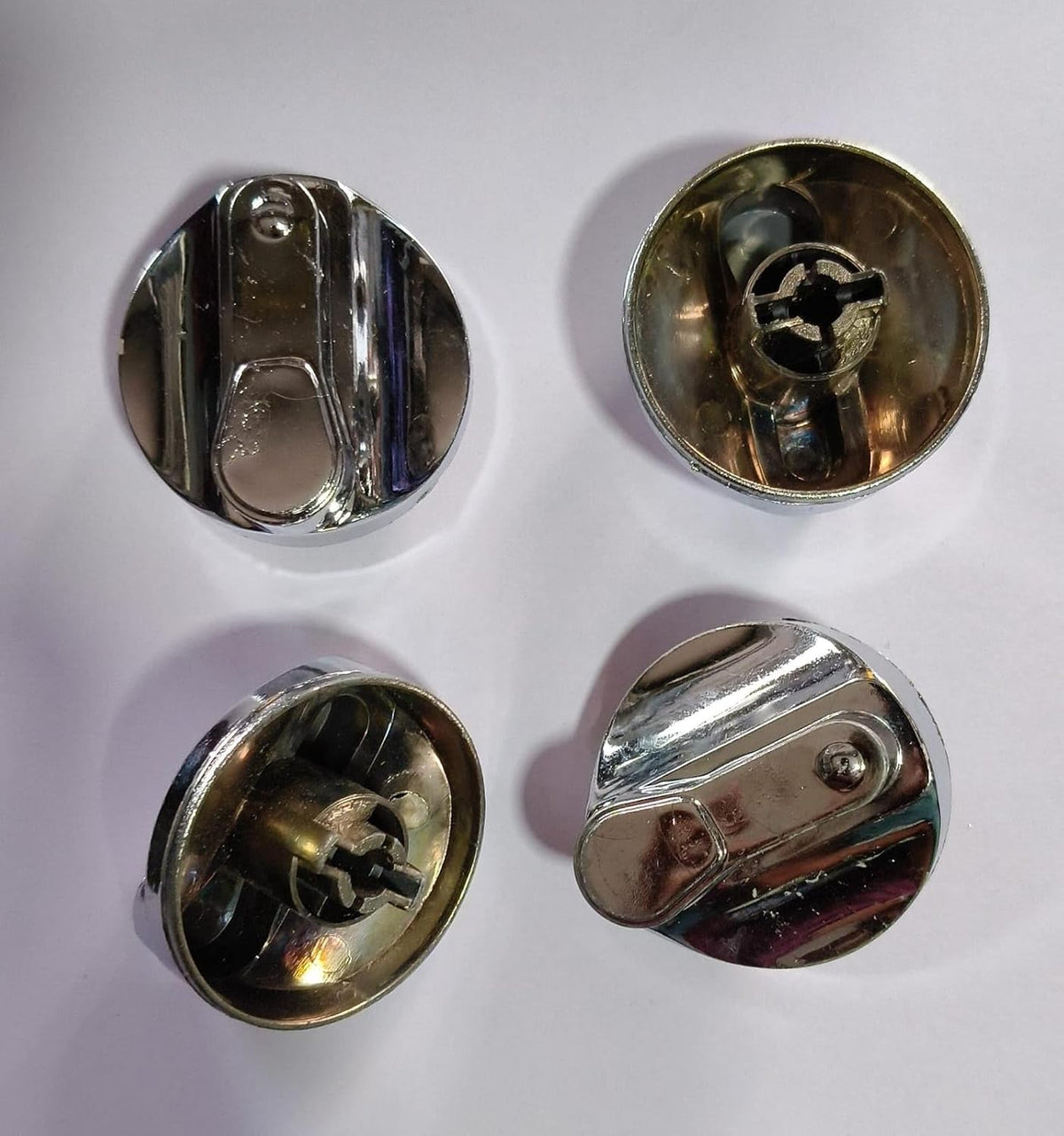 Buy Spares Semi Automatic Washing Machine Knob Compatible with G.o.d.r.e.j, Silver, Pack of 4 BS1183