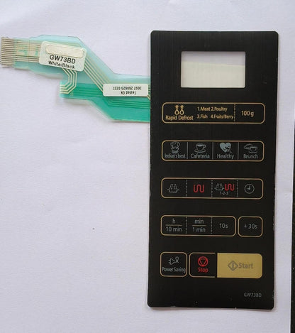 BUY SPARES Membrane Keypad Small Compatible with Samsung GW73BD Microwave Oven, Black BS1085