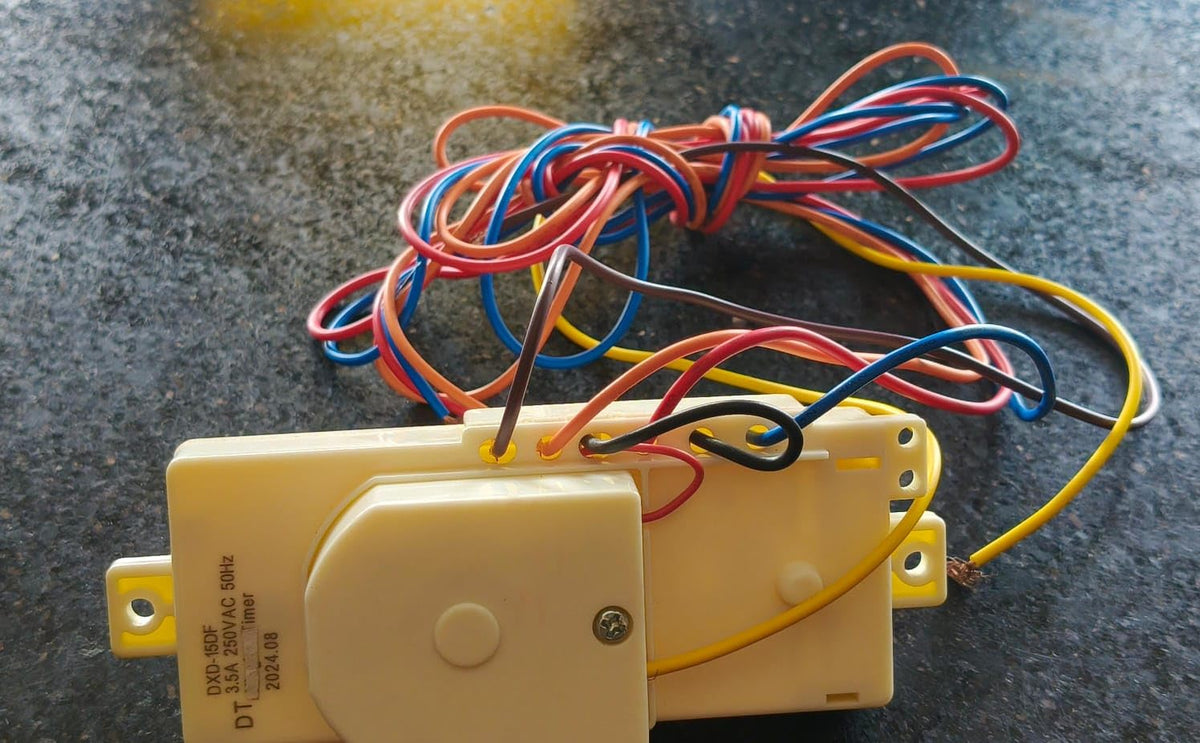buy spares Double Washing Machine Timer Compatible with Videocon, DXD-15DF, 3.5A 250VAC 50Hz, 15 Minute Wash, 5 Wire BS1149