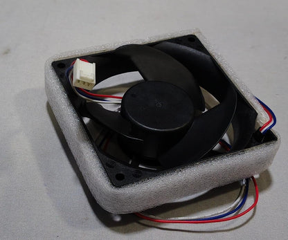 Buy Spares Refrigerator Fan Motor compatible with Haier, 3 Wire, Square, Black, 9x9 cm BS1026