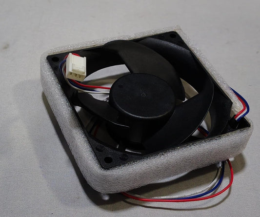 Buy Spares Refrigerator Fan Motor compatible with Haier, 3 Wire, Square, Black, 9x9 cm BS1026