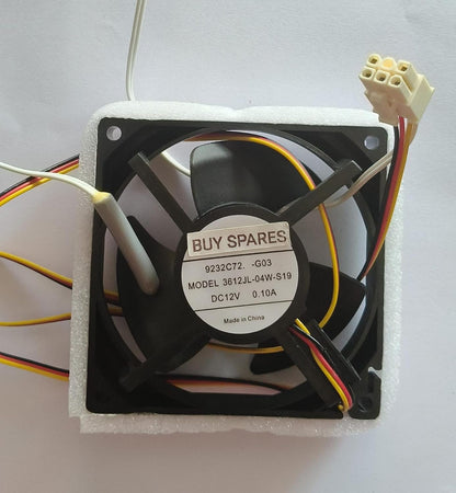 BUY SPARES Refrigerator DC Fan Motor compatible with Samsung, 9x9 cm, 4 Jack, 3 Wire, Black BS1260