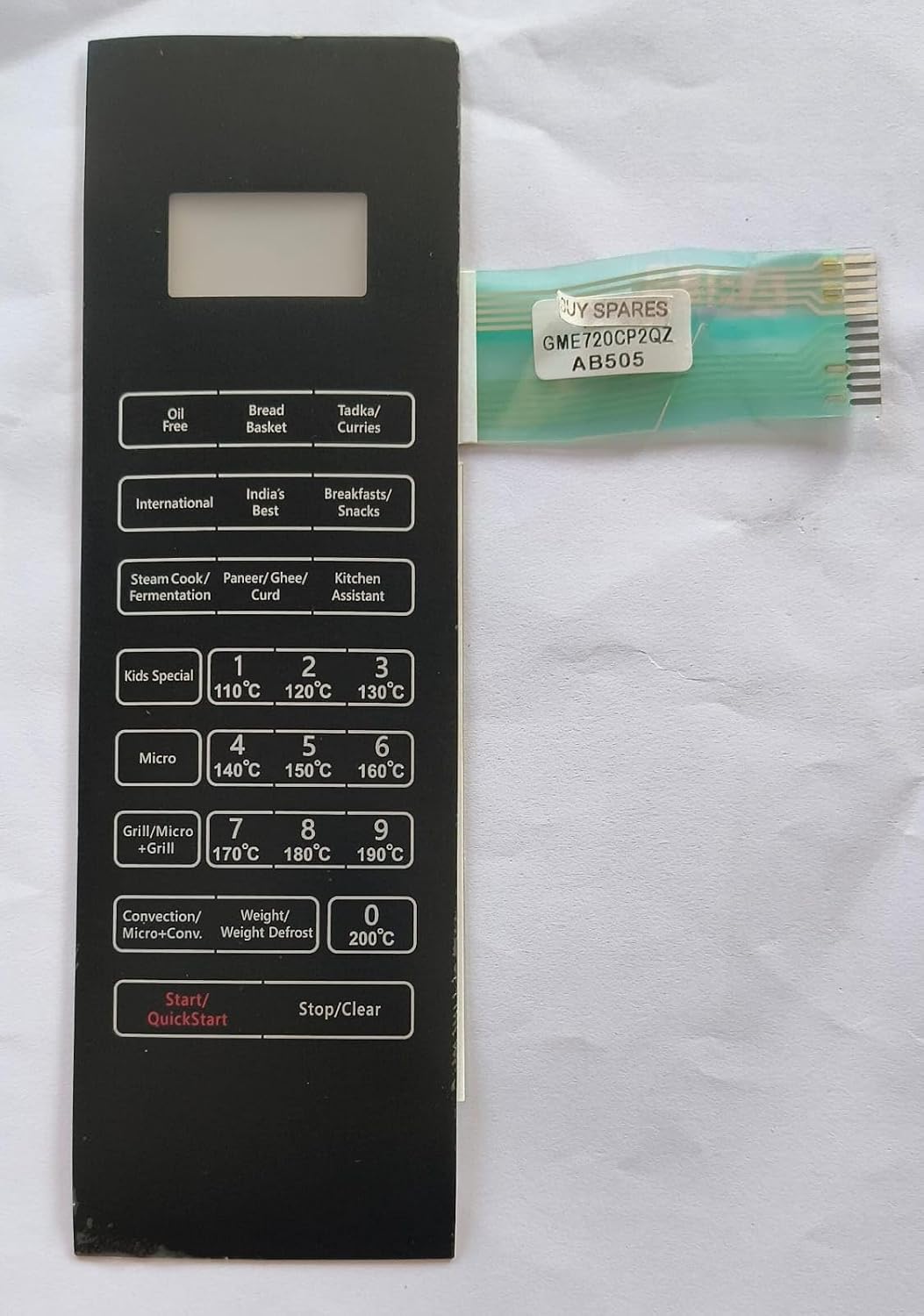BUY SPARES Microwave Oven Touchpad, Black, Compatible with LG GME720CP2QZ BS1037
