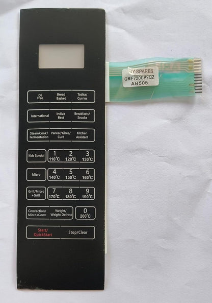 BUY SPARES Microwave Oven Touchpad, Black, Compatible with LG GME720CP2QZ BS1037