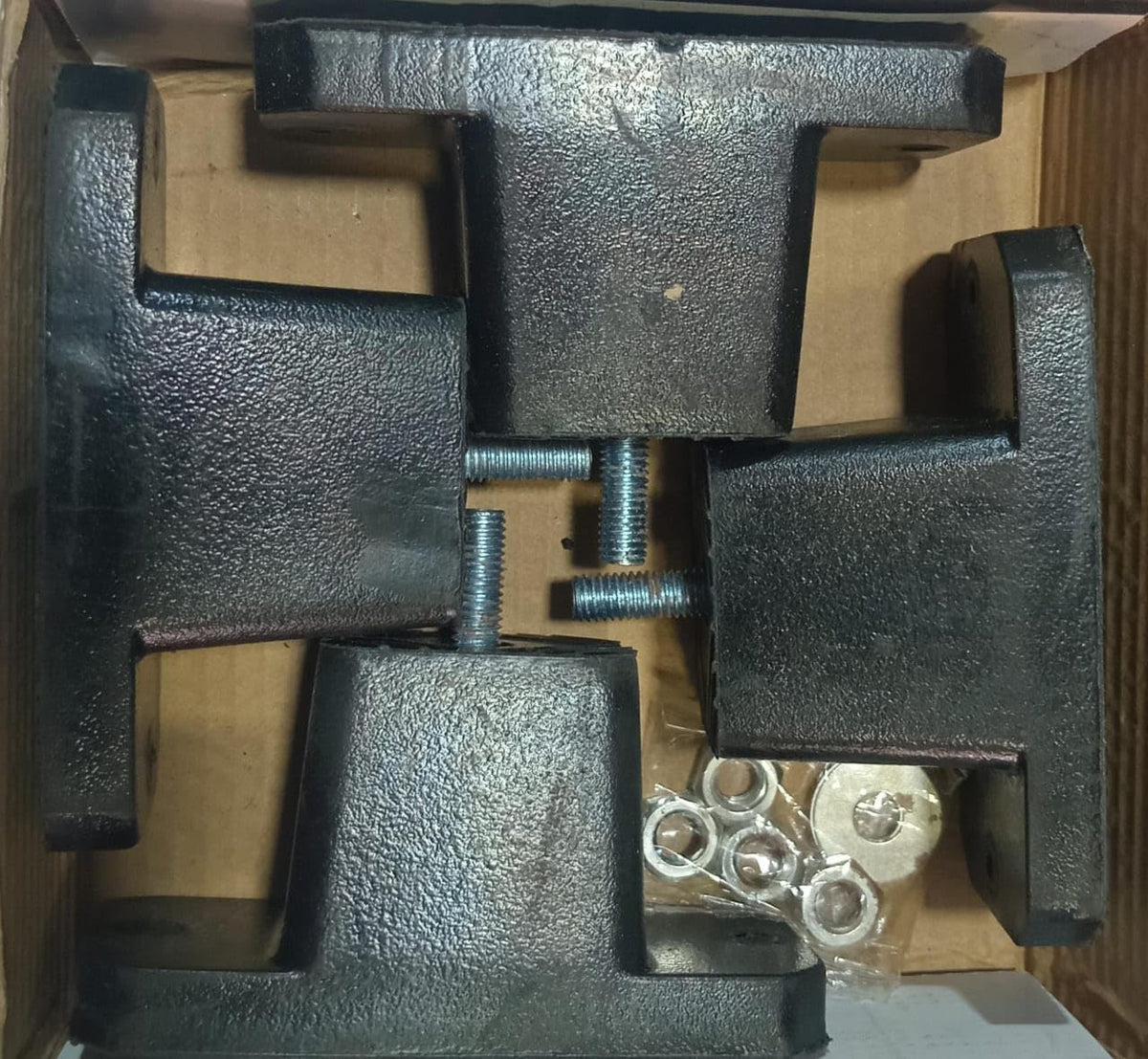 BUY SPARES Anti-Vibration Rubber Mounting Blocks for AC Outdoor Unit, Black, Set of 4 BS1280