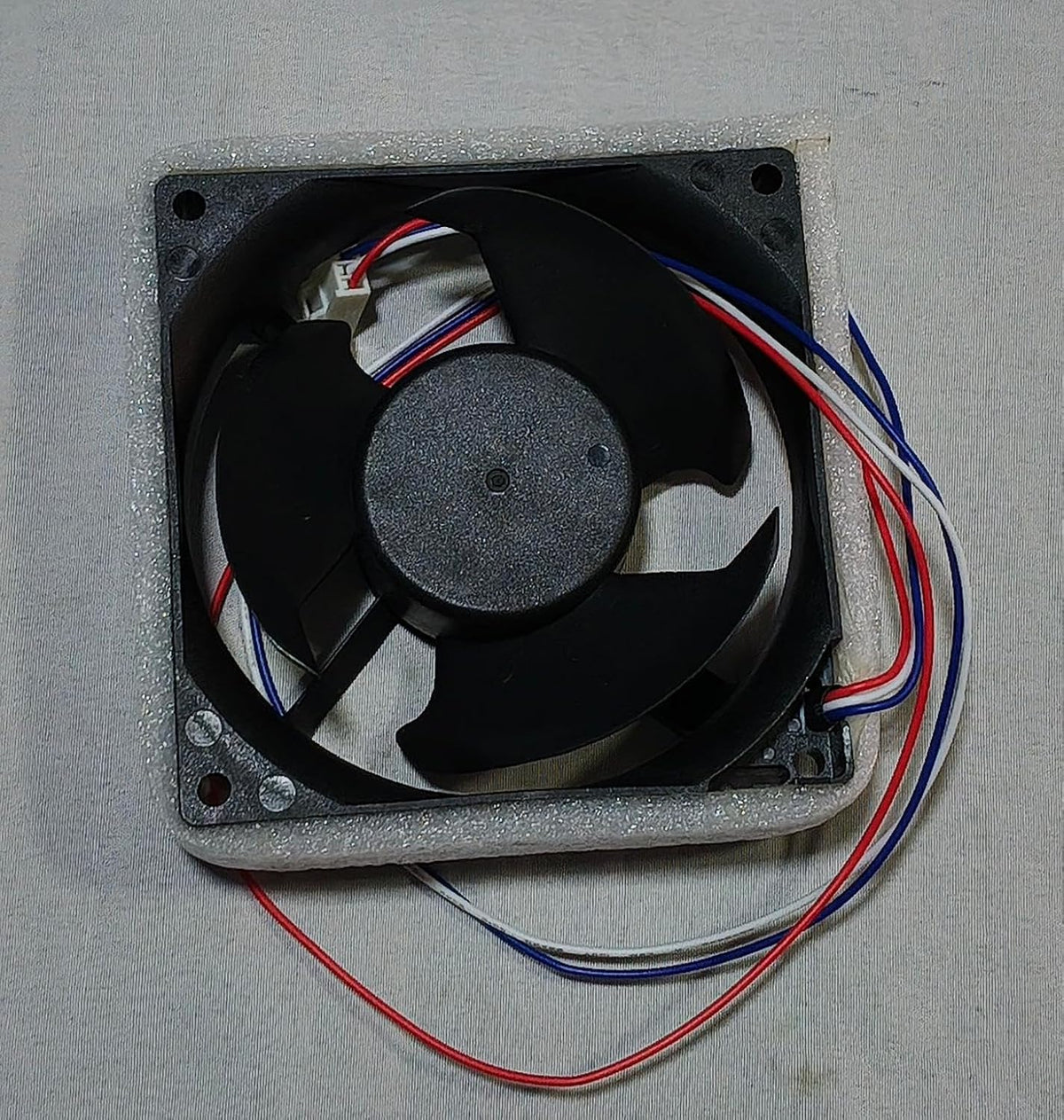 Buy Spares Refrigerator Fan Motor compatible with Haier, 3 Wire, Square, Black, 9x9 cm BS1026