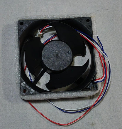 Buy Spares Refrigerator Fan Motor compatible with Haier, 3 Wire, Square, Black, 9x9 cm BS1026