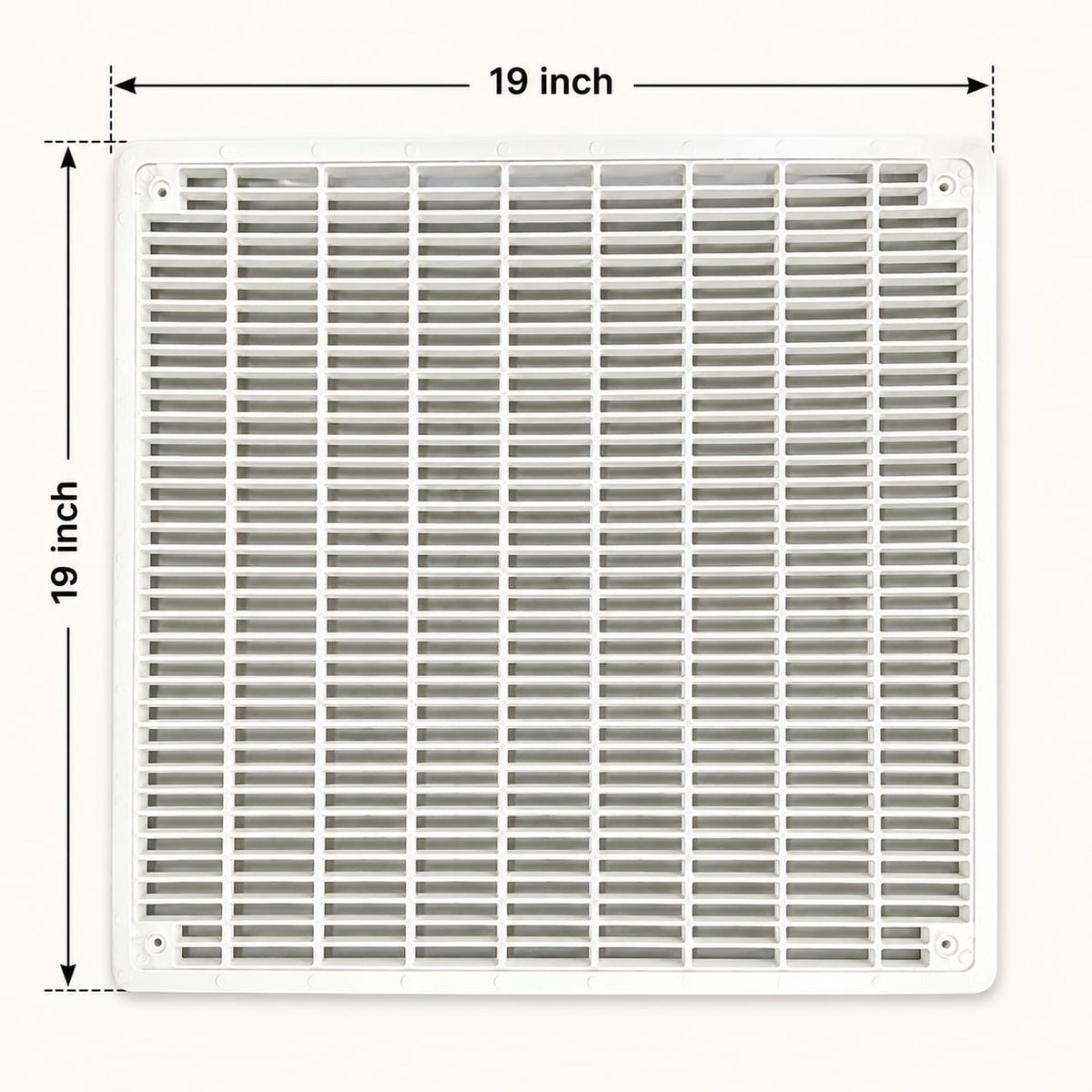 AC Grill 19×19 Inch | Square Air Ventilation Grille with Screw Hole [MATCH AND BUY]