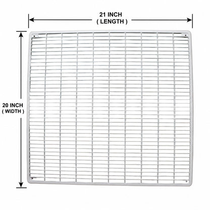 AC Grill 21 Inch x 20 Inch | Air Conditioner Outdoor Unit Protective Grill | Metal AC Condenser Grill Cover with Ventilation Design