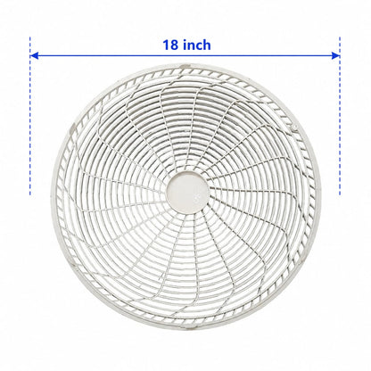 Round AC Grill 18 Inch | Air Conditioner Outdoor/Indoor Ventilation Grill | Round Shape AC Grill Cover | Replacement AC Grill White Durable Plastic Weather Resistant Easy Install