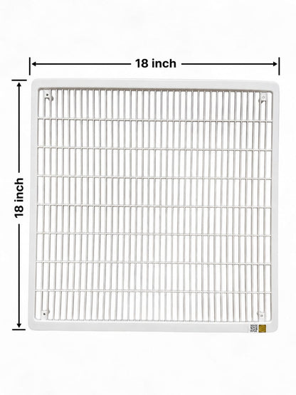 AC Grill Square 18 Inch x 18 Inch | Screw Type Air Conditioner Grill | Square AC Vent Cover