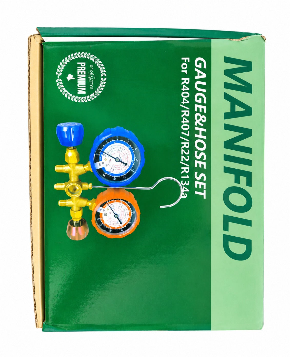 Double Gauge Manifold Set with Charging Hose | AC Refrigerator Refrigeration Service Gauge