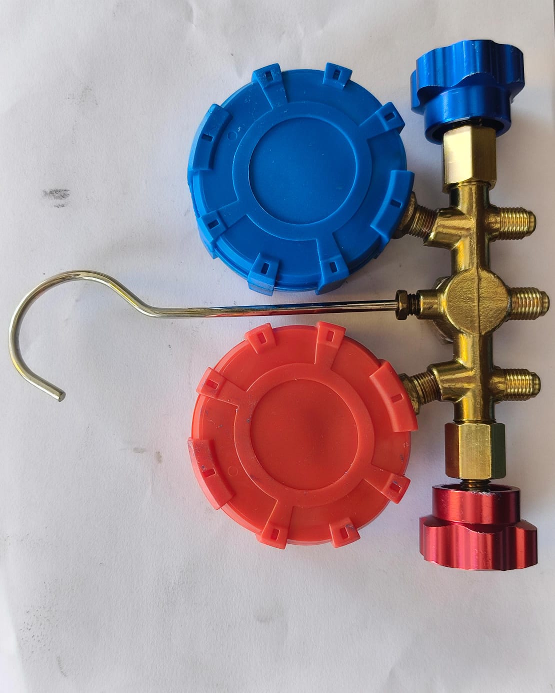 Double Gauge Manifold Set with Charging Hose | AC Refrigerator Refrigeration Service Gauge