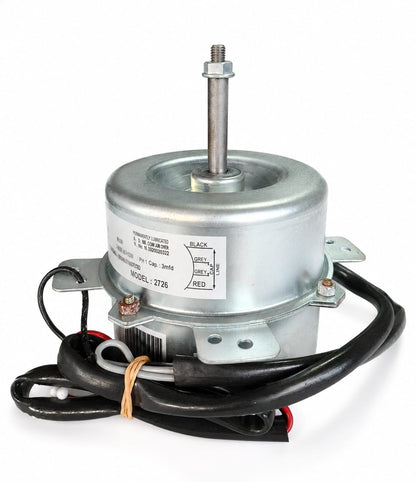AC ODU Motor Compatible with Hitachi | Outdoor Unit Fan Motor | 1 Phase AC Replacement Motor | Model 2726 | 3µF Capacitor
