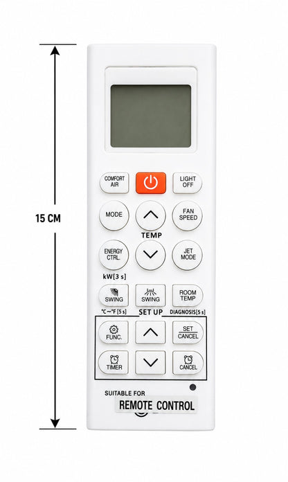 AC Remote YY-36H  Compatible with LG AC Remote Control (Exactly Same Remote Will Only Work)White