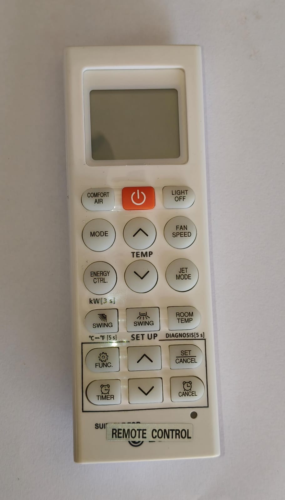 AC Remote YY-36H  Compatible with LG AC Remote Control (Exactly Same Remote Will Only Work)White
